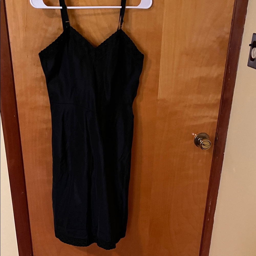 Black Taffeta vintage Slip with a 9” side zipper